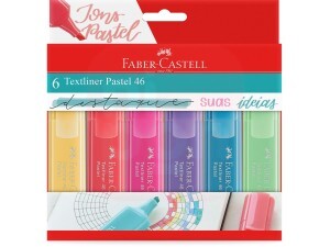 Marca Texto 6 Cores Pastel TEXTLINER 46 - Faber-Castell