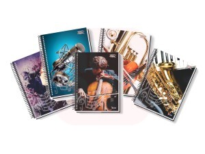 Caderno 1/4 Espiral Música 64fls - Tamoio